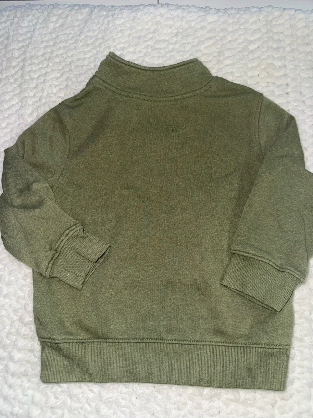 Old Navy Olive Half-Zip Pullover Sweatshirt for Kids